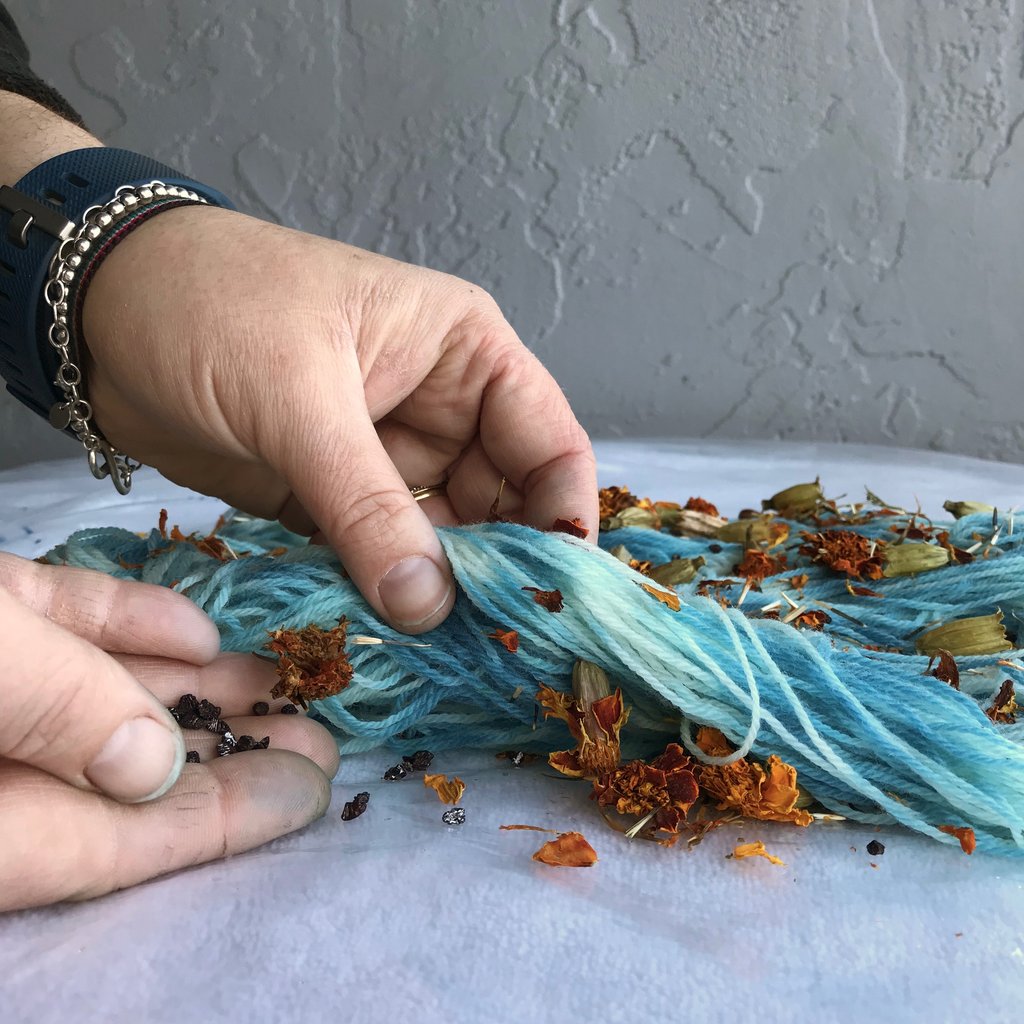 Speckled Yarn Using Natural Dyes | August 24, 2024