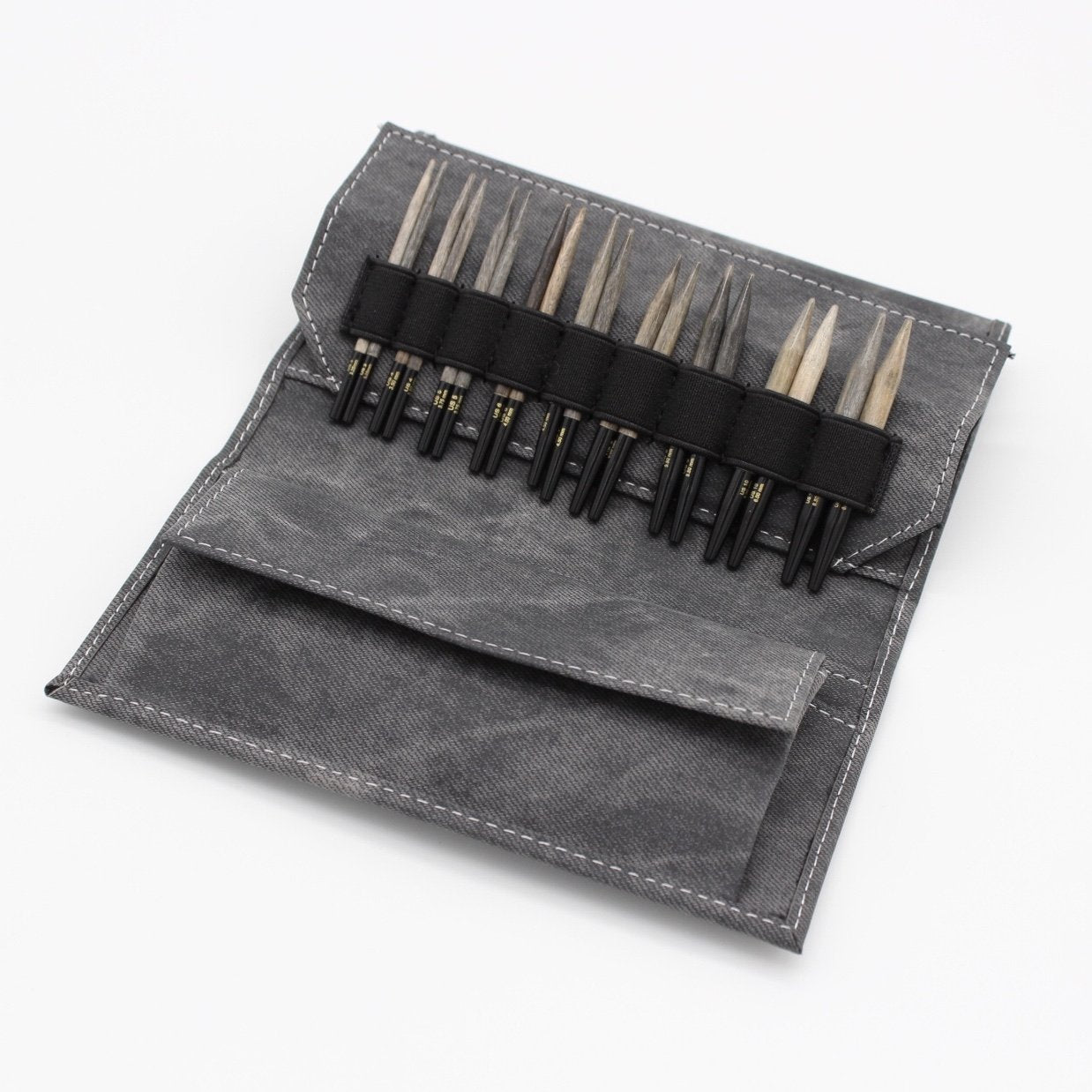 Lykke Driftwood 5 Interchangeable Circular Needle Set, Black Textured Case