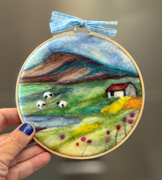 Flat Needle Felt Landscape Art | October 25, 2025