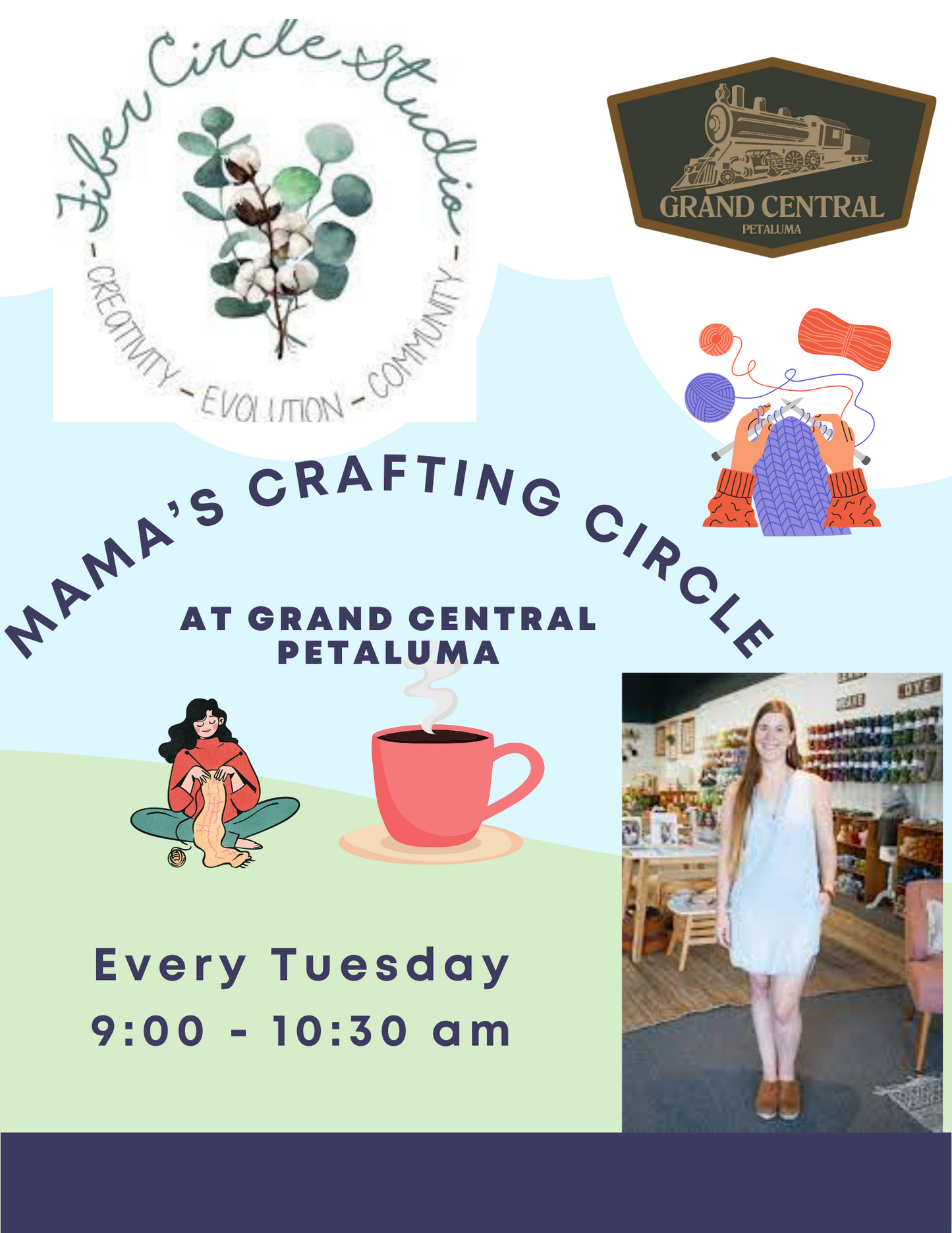Mama's Crafting Circle | Every Tuesday 9:00 - 10:30am | Grand Central Cafe