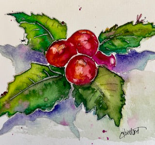 Holiday Watercolor Greeting Card | December 8, 2024