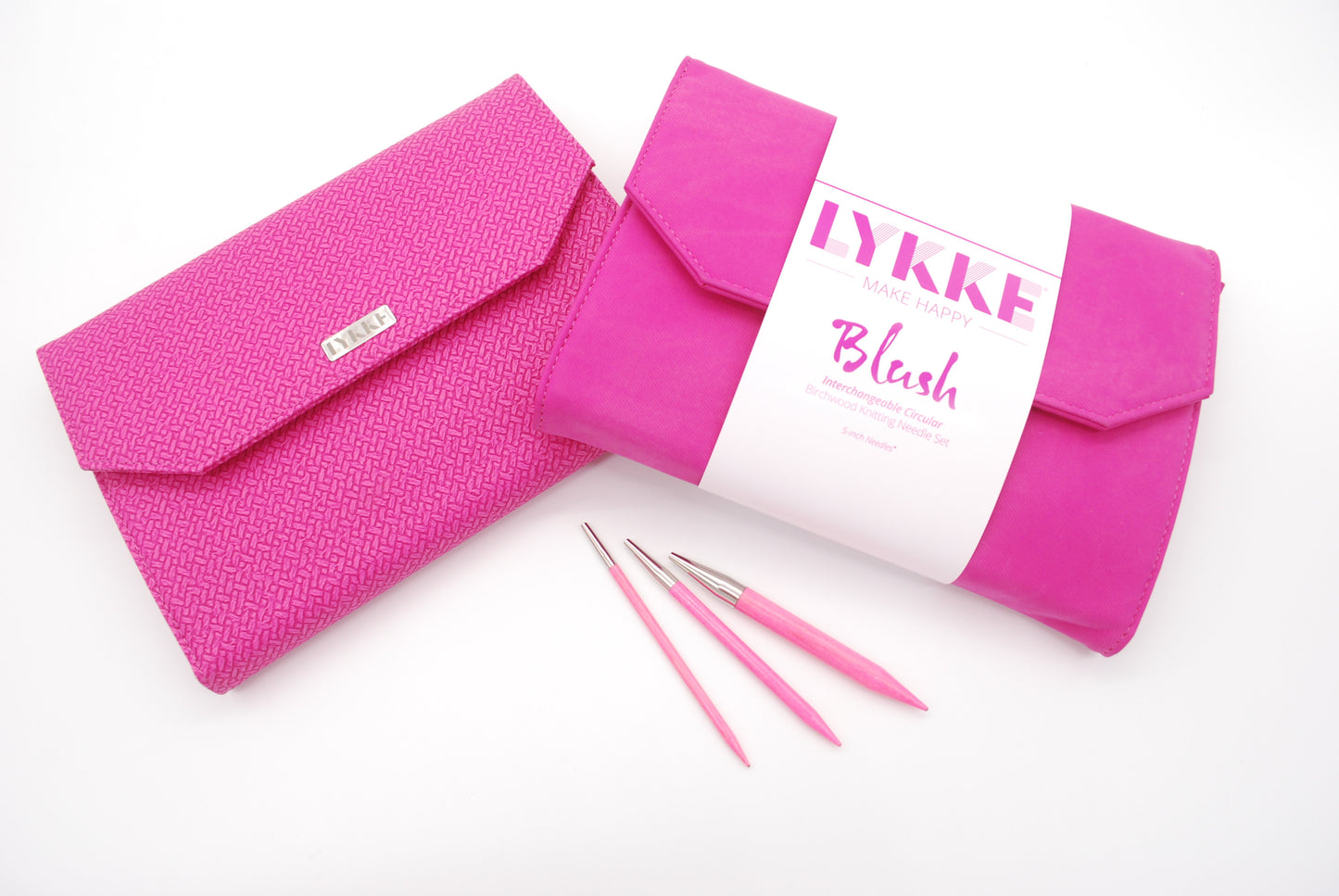 LYKKE Blush 3.5 10cm Interchangeable Knitting Needle Tip pairs Birchwood 